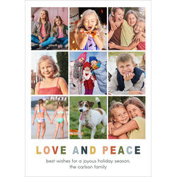 Love and Peace Flat Holiday Photo Cards